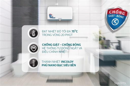 Bình nước nóng 20L Sunhouse SHA9275L - hình ảnh thực tế