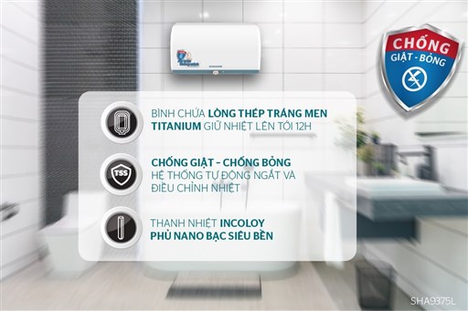 Bình nước nóng 30L Sunhouse SHA9375L - hình ảnh thực tế