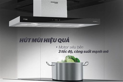 Máy hút mùi cao cấp với thiết kế hiện đại, chất liệu chắc chắn, cơ chế hoạt động hiệu quả, giúp bầu không khí trong căn bếp được làm sạch một cách toàn diện.