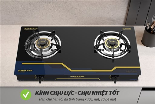 Bếp gas dương kính Sunhouse SHB3210 - hình ảnh thực tế