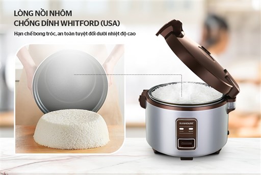 Nồi cơm điện 3.6L Sunhouse SHD8307 - hình ảnh thực tế