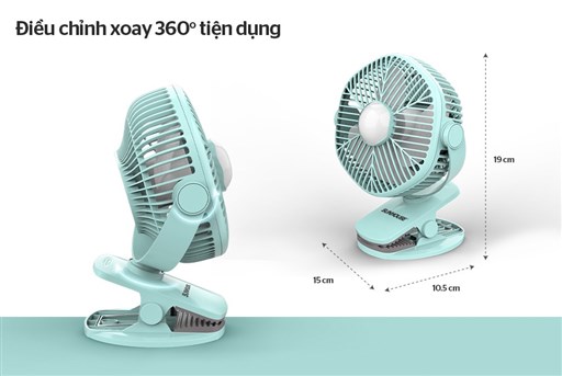 Quạt sạc mini Sunhouse SHD7111 - hình ảnh thực tế
