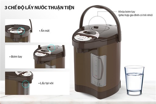 Bình thủy điện 3.5 l Sunhouse SHD1535C - hình ảnh thực tế