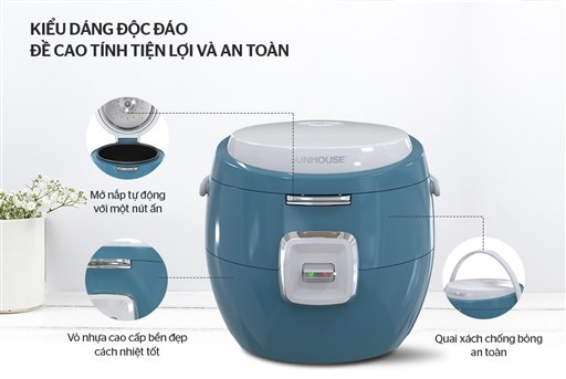 Nồi cơm điện 1.8L Sunhouse SHD8662 - hình ảnh thực tế