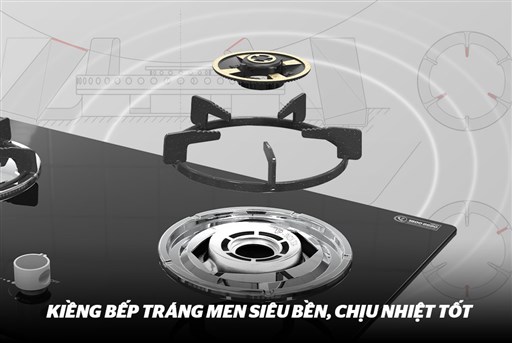Bếp gas âm kính Sunhouse SHB507-MT - hình ảnh thực tế
