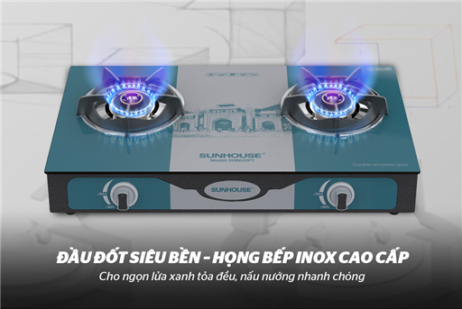 Bếp gas dương kính Sunhouse SHB623PT