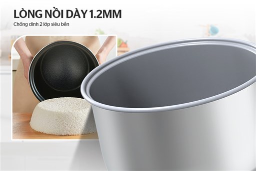 Nồi cơm điện 1.8L Sunhouse SHD8621 - hình ảnh thực tế