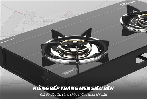Bếp gas dương kính Sunhouse MMB0910 - hình ảnh thực tế