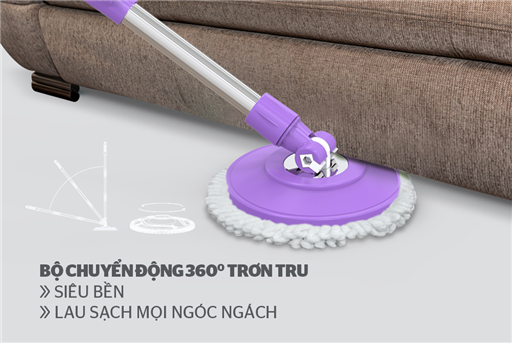Bộ lau nhà xoay 360 độ Sunhouse KS-CL330CP - hình ảnh thực tế