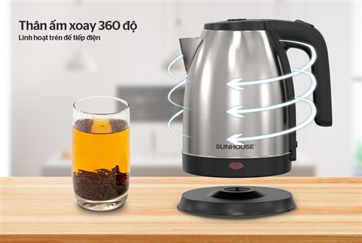 Ấm siêu tốc inox Sunhouse SHD1183 - hình ảnh thực tế
