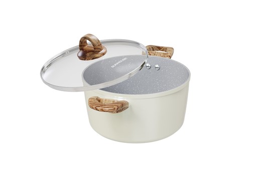 Bộ nồi chống dính vân đá đáy từ Sunhouse SHG7979MA - hình ảnh thực tế