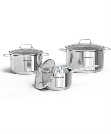 Bộ nồi inox 304 Sunhouse SHG601