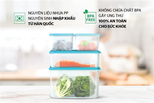 Hộp bảo quản thực phẩm Sunhouse KB-ST4P01 - hình ảnh thực tế