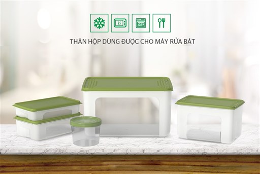 Hộp bảo quản thực phẩm Sunhouse KB-DR5P02 - hình ảnh thực tế