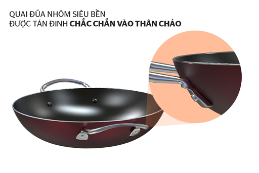 Chảo bầu chống dính Sunhouse SHG1230R - hình ảnh thực tế