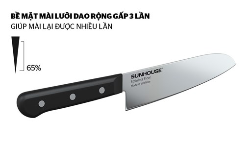 Dao làm bếp đa năng Sunhouse KS-KN165KS - hình ảnh thực tế