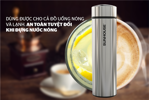 Bình giữ nhiệt inox 304 Sunhouse KS-TU450I - hình ảnh thực tế