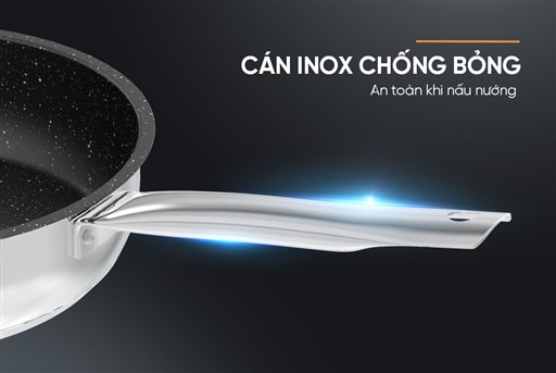Chảo inox impact Sunhouse IN20M5 - hình ảnh thực tế