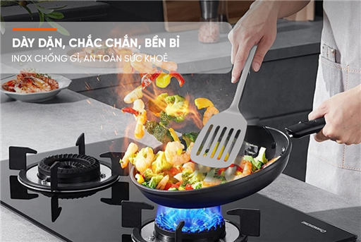 Xẻng sạn chiên xào inox 330 Sunhouse KS-TU330I - hình ảnh thực tế