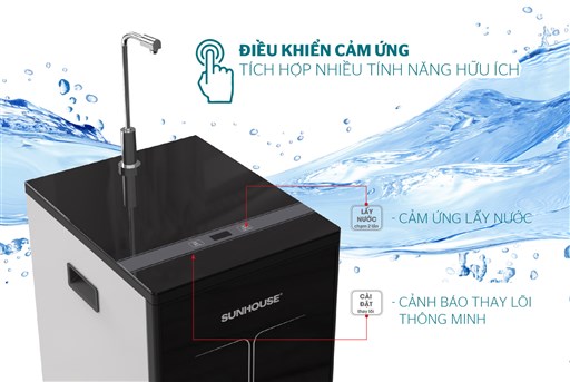 Máy lọc nước r.o 10 lõi Sunhouse SHA88113K - hình ảnh thực tế