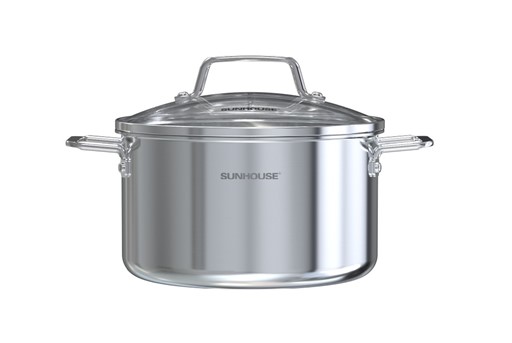 Bộ nồi inox 304 liền đáy Sunhouse SHG703E - hình ảnh thực tế