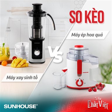 Nên mua máy ép hoa quả hay máy xay sinh tố? Loại nào tốt và phù hợp hơn?